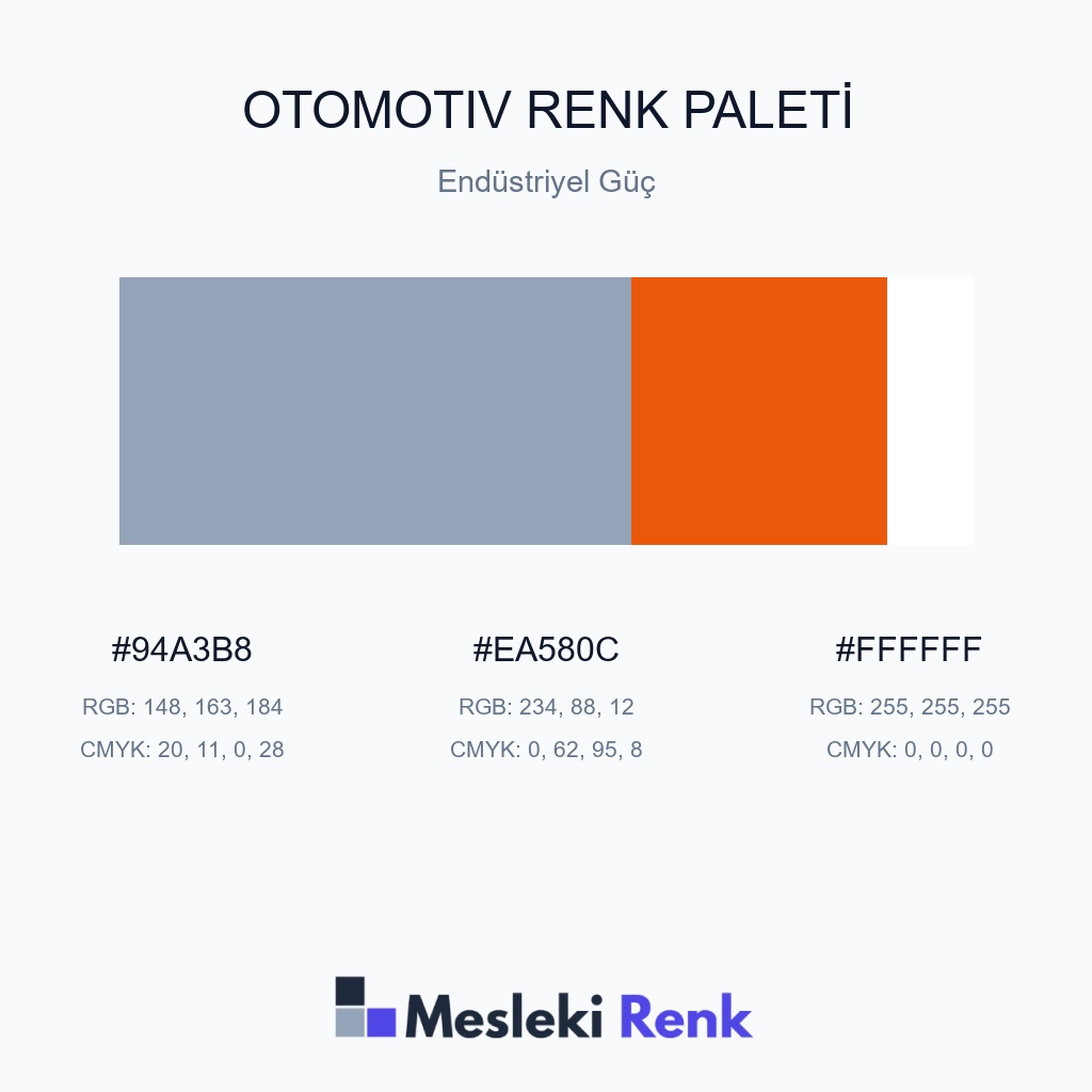 Otomotiv Endüstriyel Güç Renk Paleti