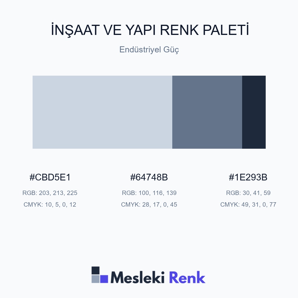İnşaat ve Yapı Endüstriyel Güç Renk Paleti