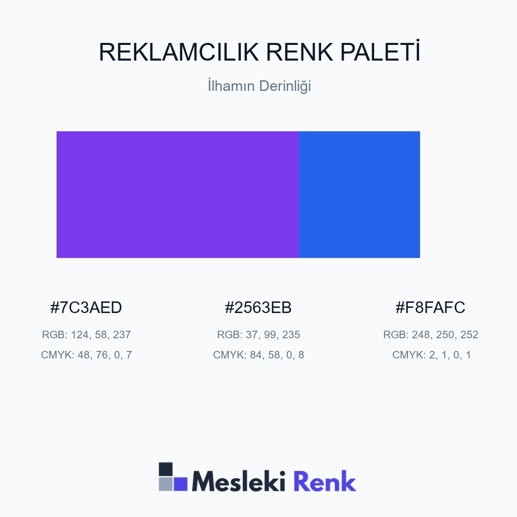 Reklamcılık İlhamın Derinliği Renk Paleti