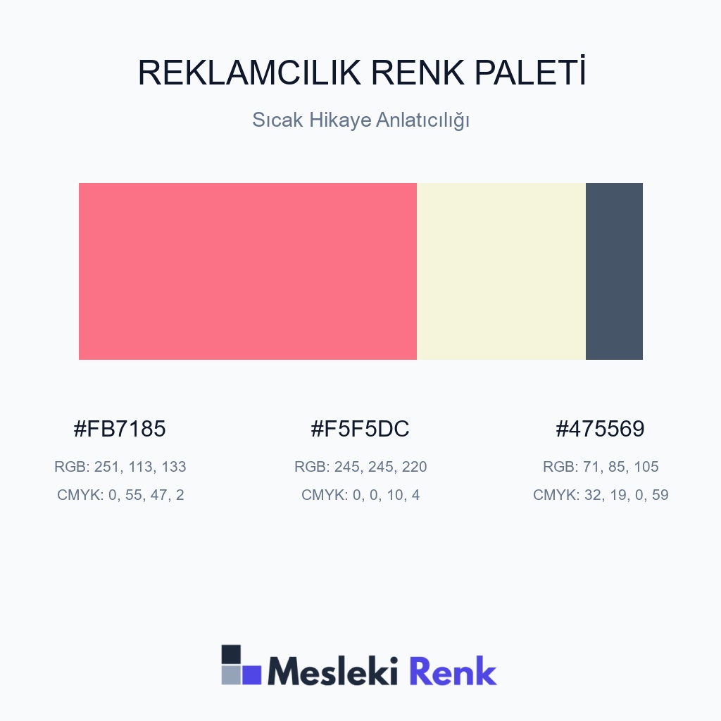 Reklamcılık Sıcak Hikaye Anlatıcılığı Renk Paleti