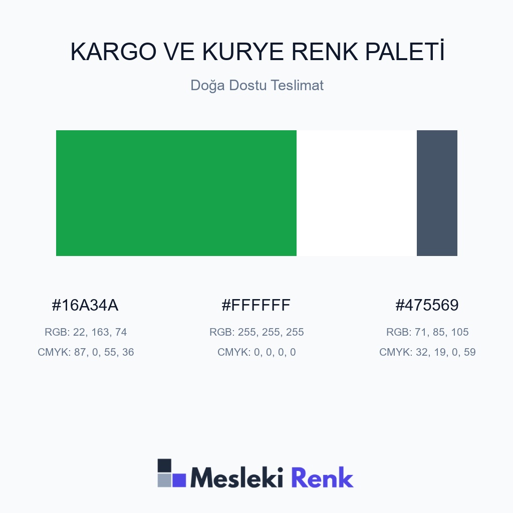 Kargo ve Kurye Doğa Dostu Teslimat Renk Paleti