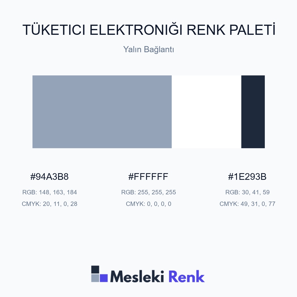 Tüketici Elektroniği Yalın Bağlantı Renk Paleti