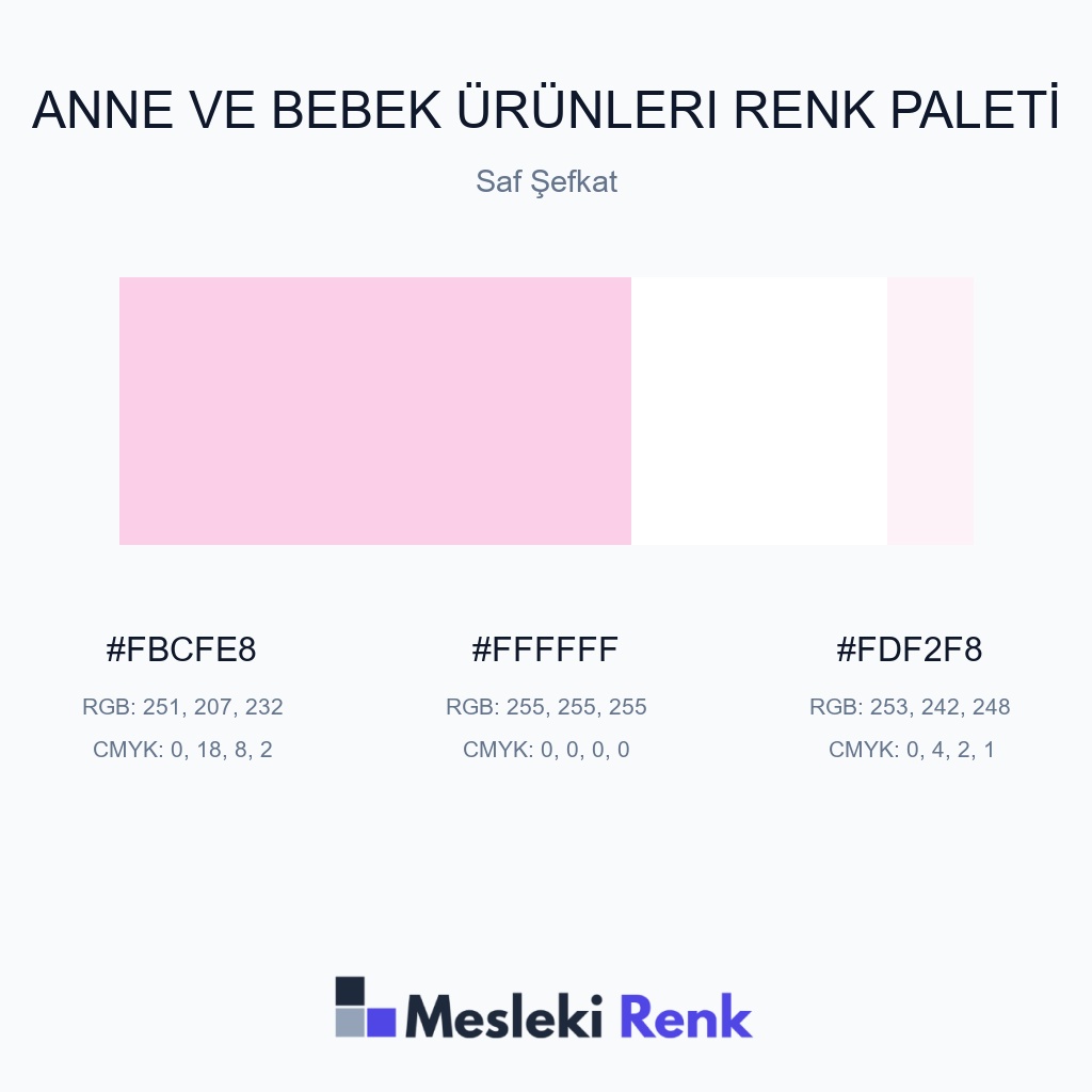 Anne ve Bebek Ürünleri Saf Şefkat Renk Paleti
