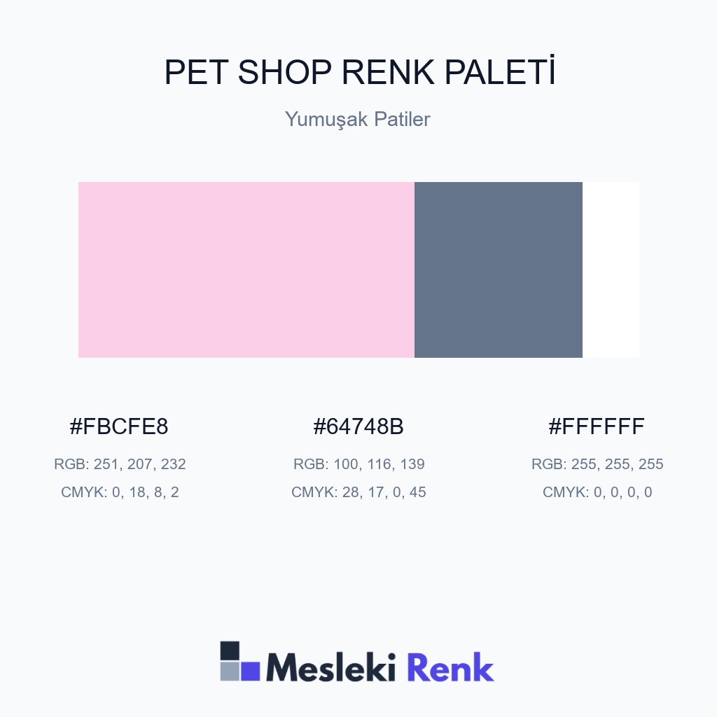 Pet Shop Yumuşak Patiler Renk Paleti