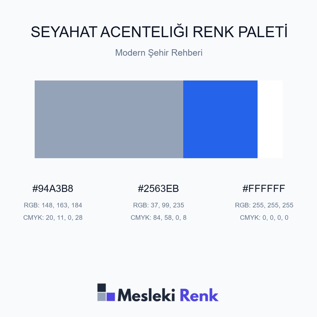 Seyahat Acenteliği Modern Şehir Rehberi Renk Paleti
