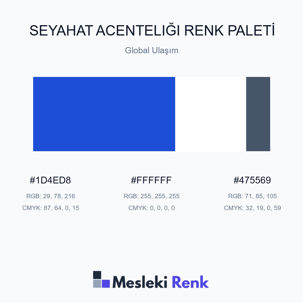 Seyahat Acenteliği Global Ulaşım Renk Paleti