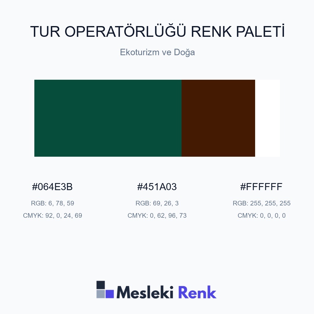 Tur Operatörlüğü Ekoturizm ve Doğa Renk Paleti