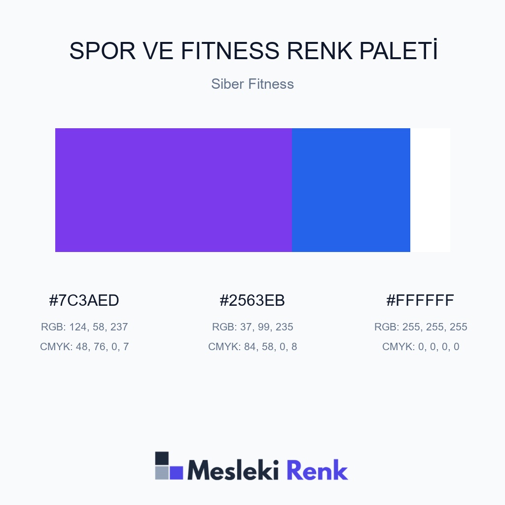 Spor ve Fitness Siber Fitness Renk Paleti