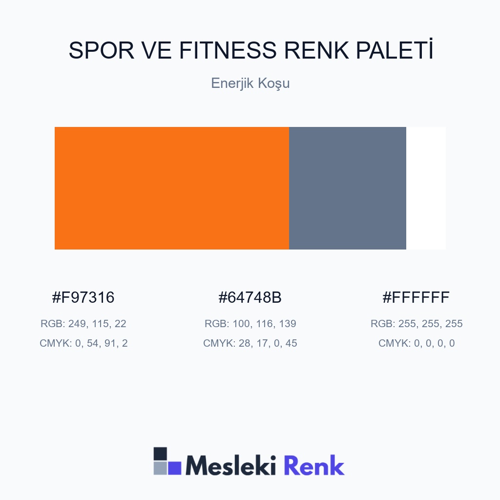 Spor ve Fitness Enerjik Koşu Renk Paleti