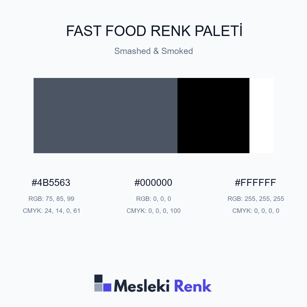 Fast Food Smashed & Smoked Renk Paleti