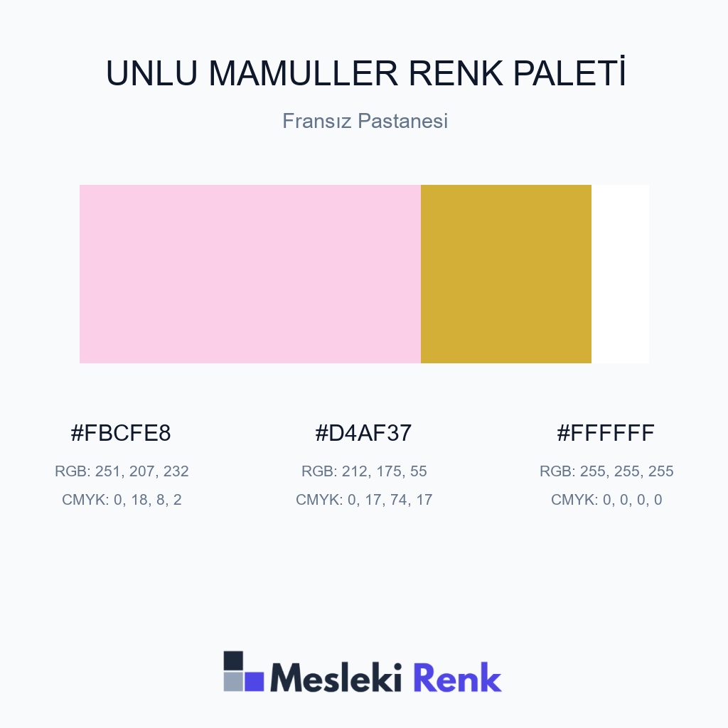 Unlu Mamuller Fransız Pastanesi Renk Paleti