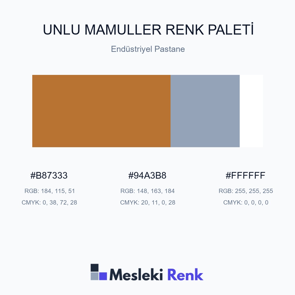 Unlu Mamuller Endüstriyel Pastane Renk Paleti