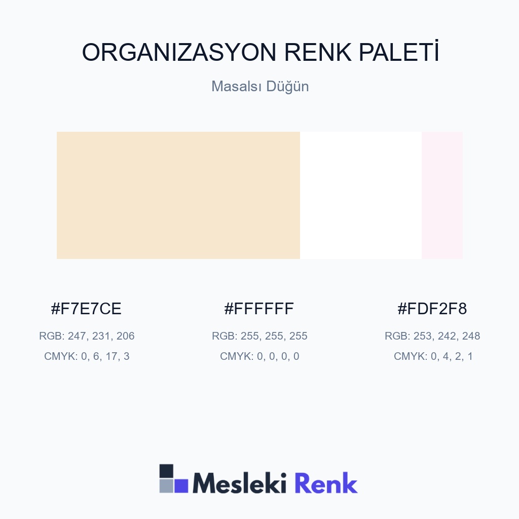 Organizasyon Masalsı Düğün Renk Paleti