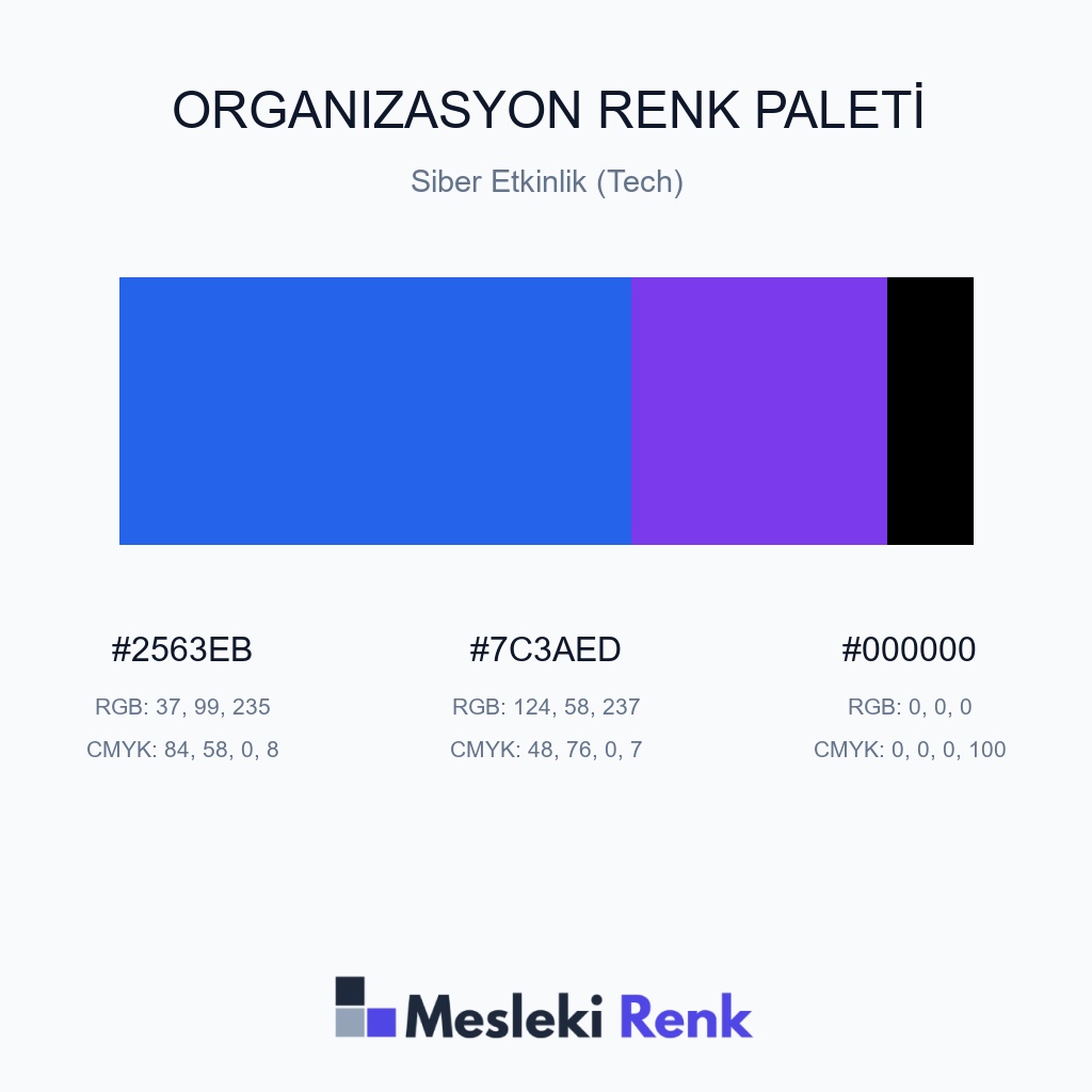 Organizasyon Siber Etkinlik (Tech) Renk Paleti