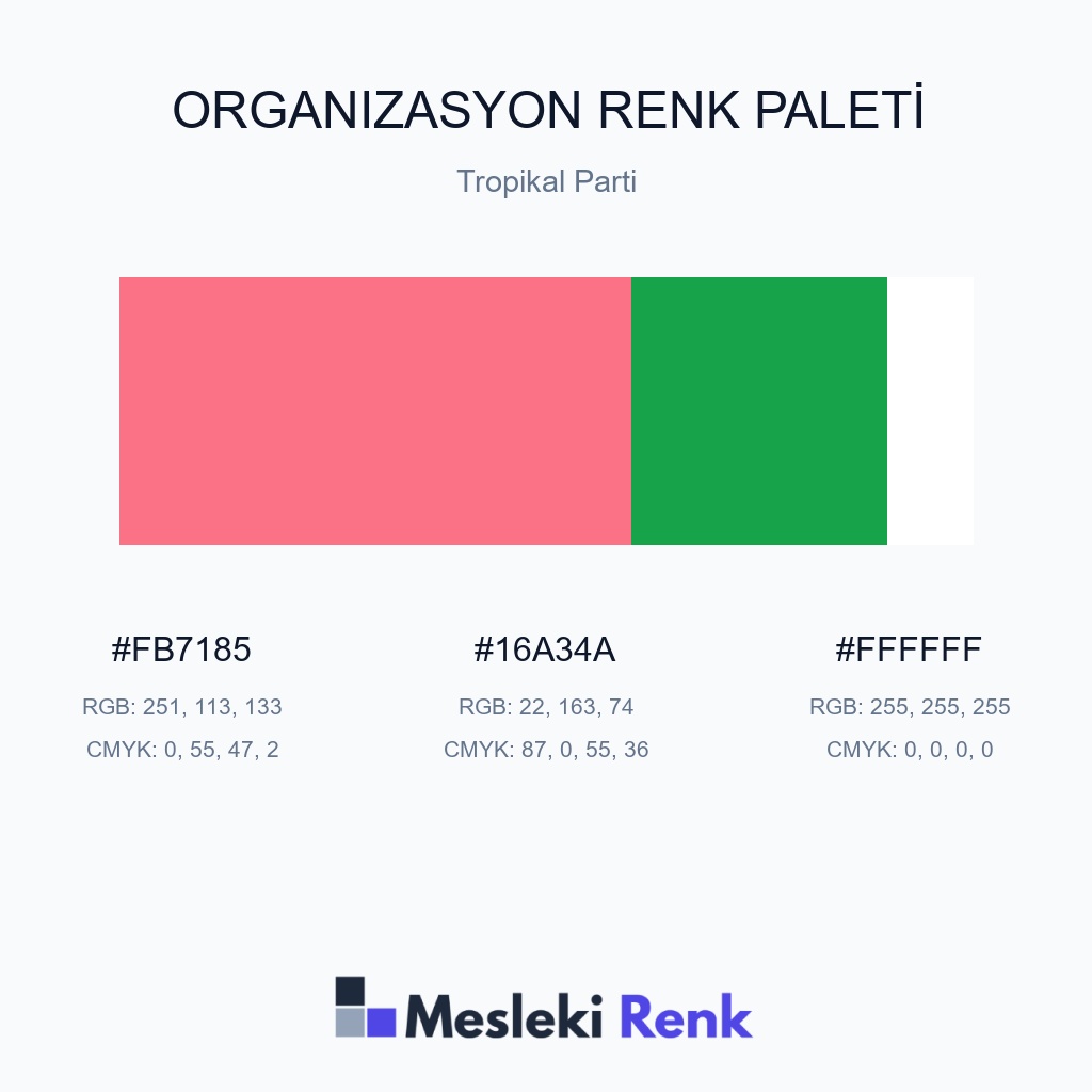 Organizasyon Tropikal Parti Renk Paleti
