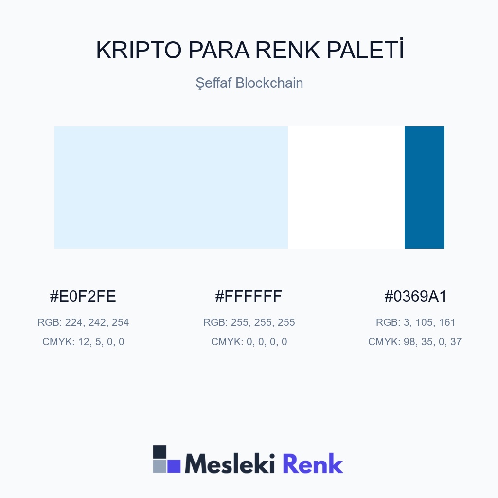 Kripto Para Şeffaf Blockchain Renk Paleti