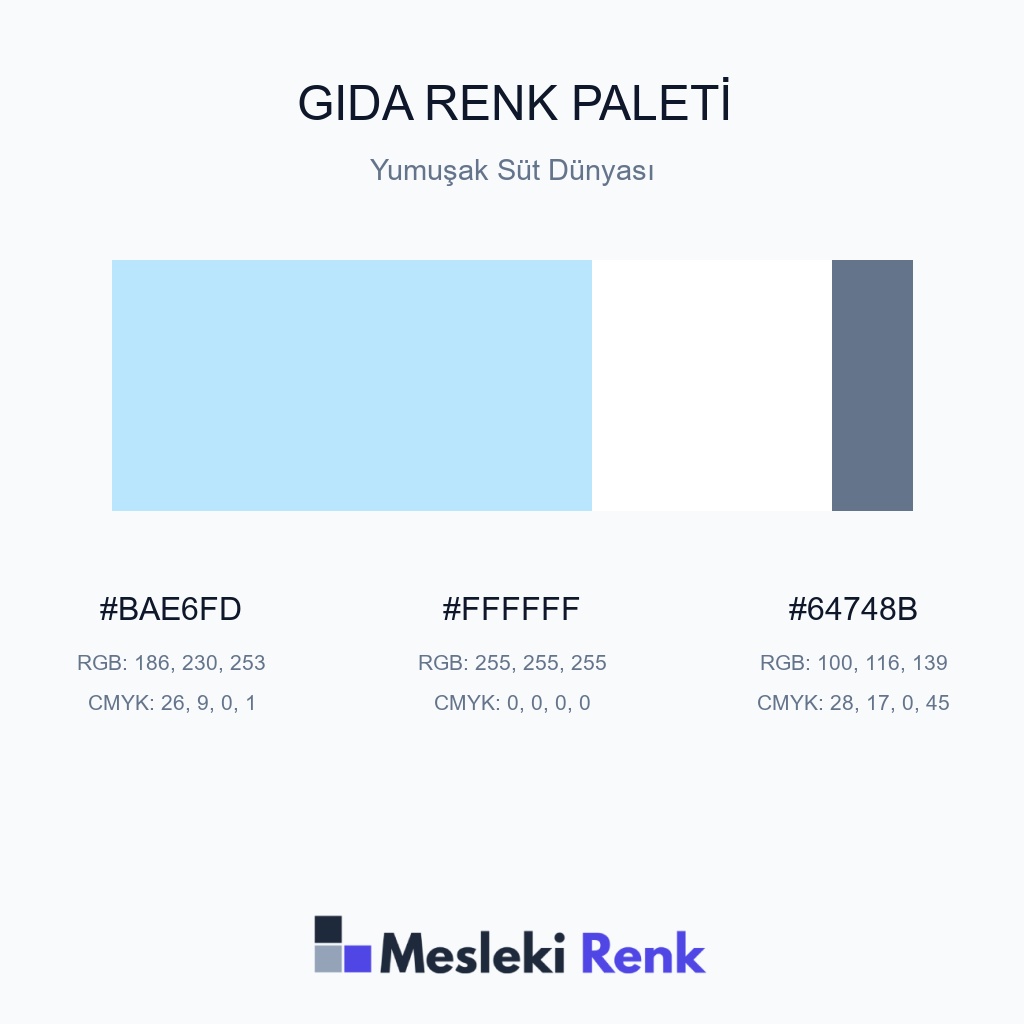 Gıda Yumuşak Süt Dünyası Renk Paleti