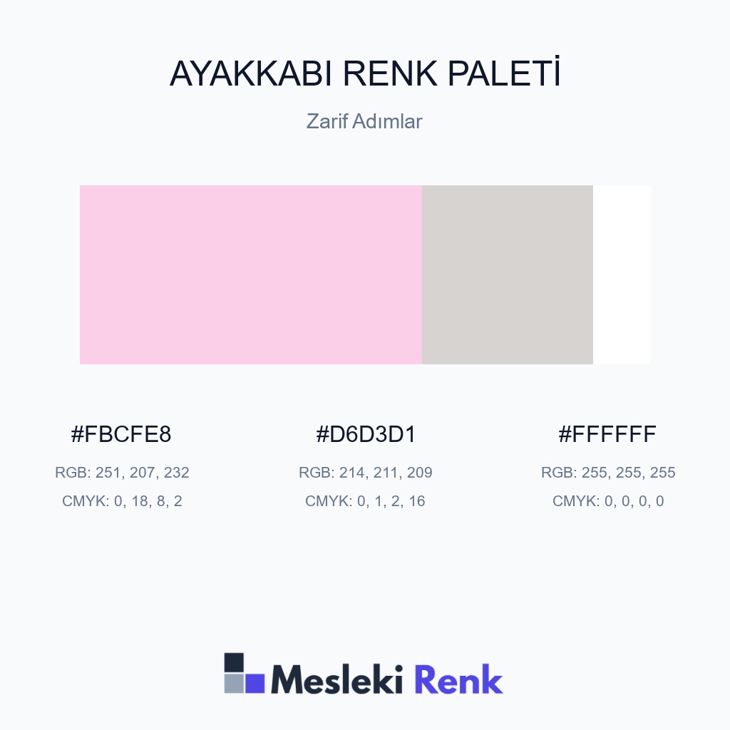 Ayakkabı Zarif Adımlar Renk Paleti