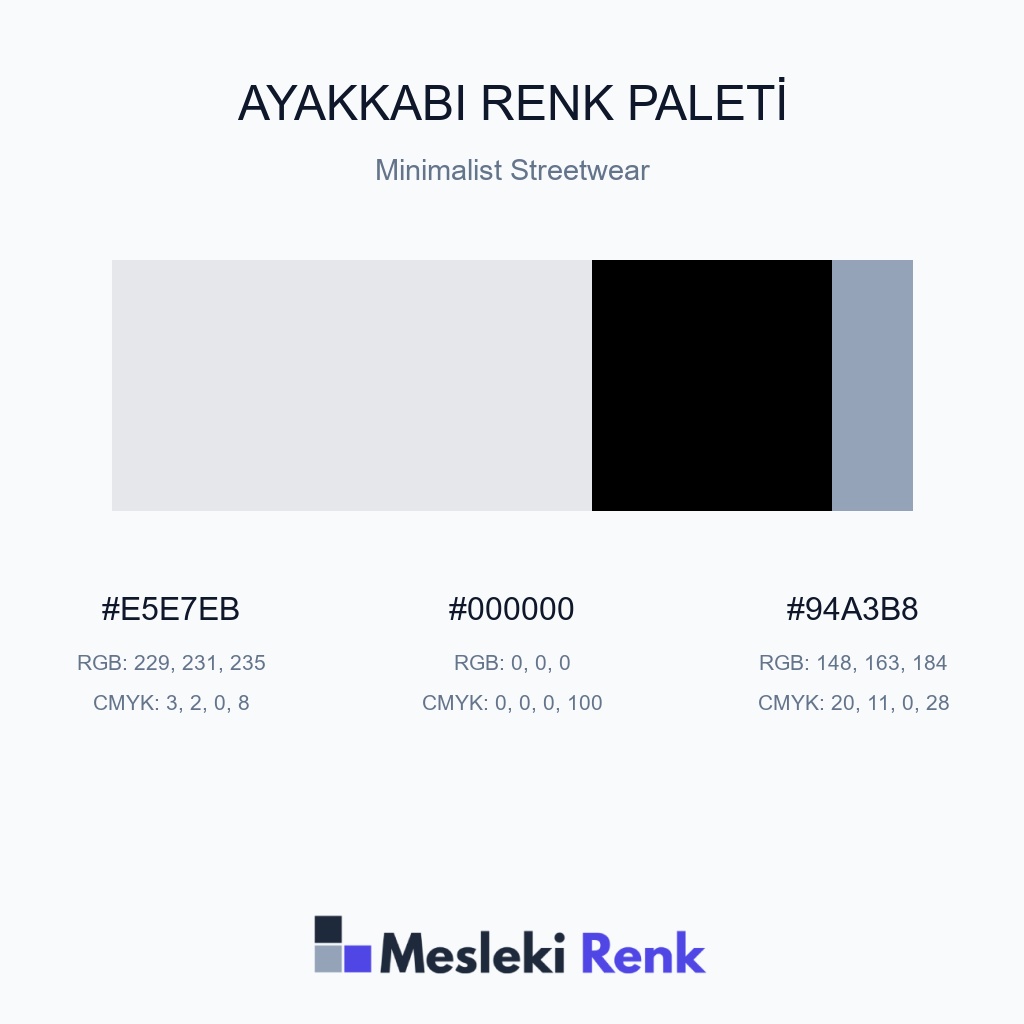Ayakkabı Minimalist Streetwear Renk Paleti