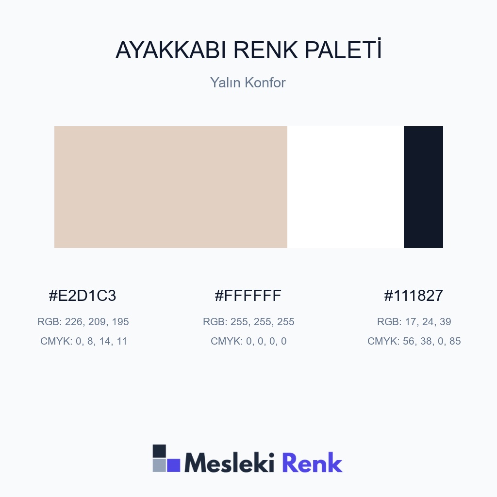 Ayakkabı Yalın Konfor Renk Paleti