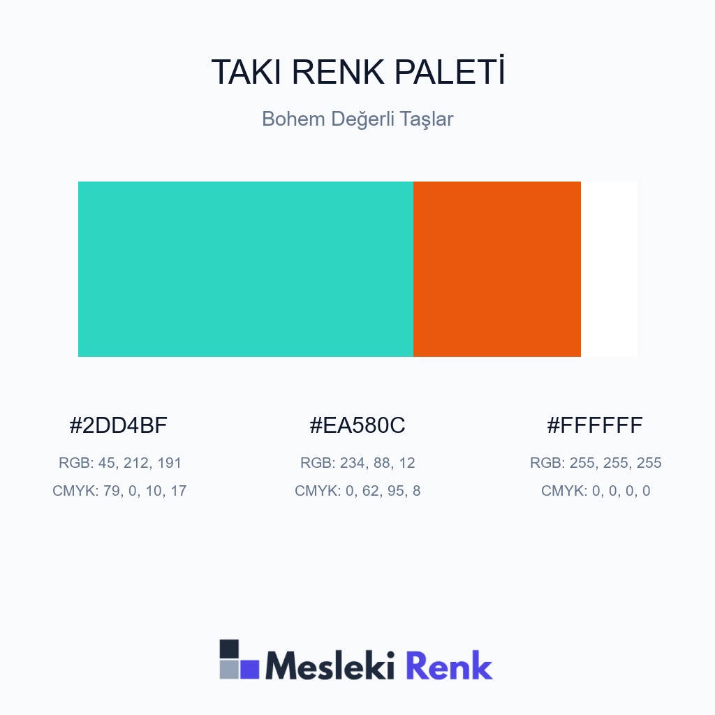 Takı Bohem Değerli Taşlar Renk Paleti