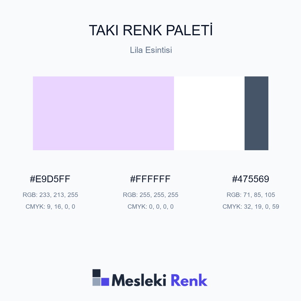 Takı Lila Esintisi Renk Paleti