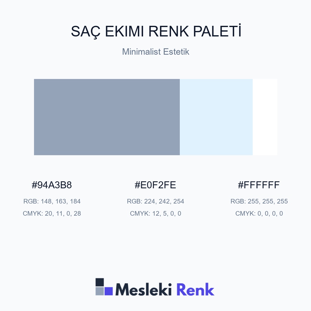 Saç Ekimi Minimalist Estetik Renk Paleti