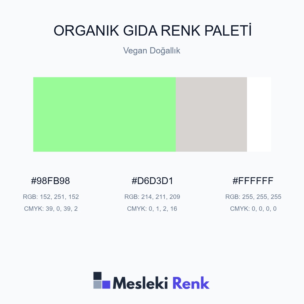 Organik Gıda Vegan Doğallık Renk Paleti