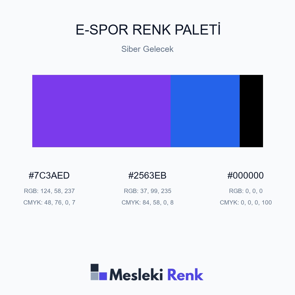 E-Spor Siber Gelecek Renk Paleti