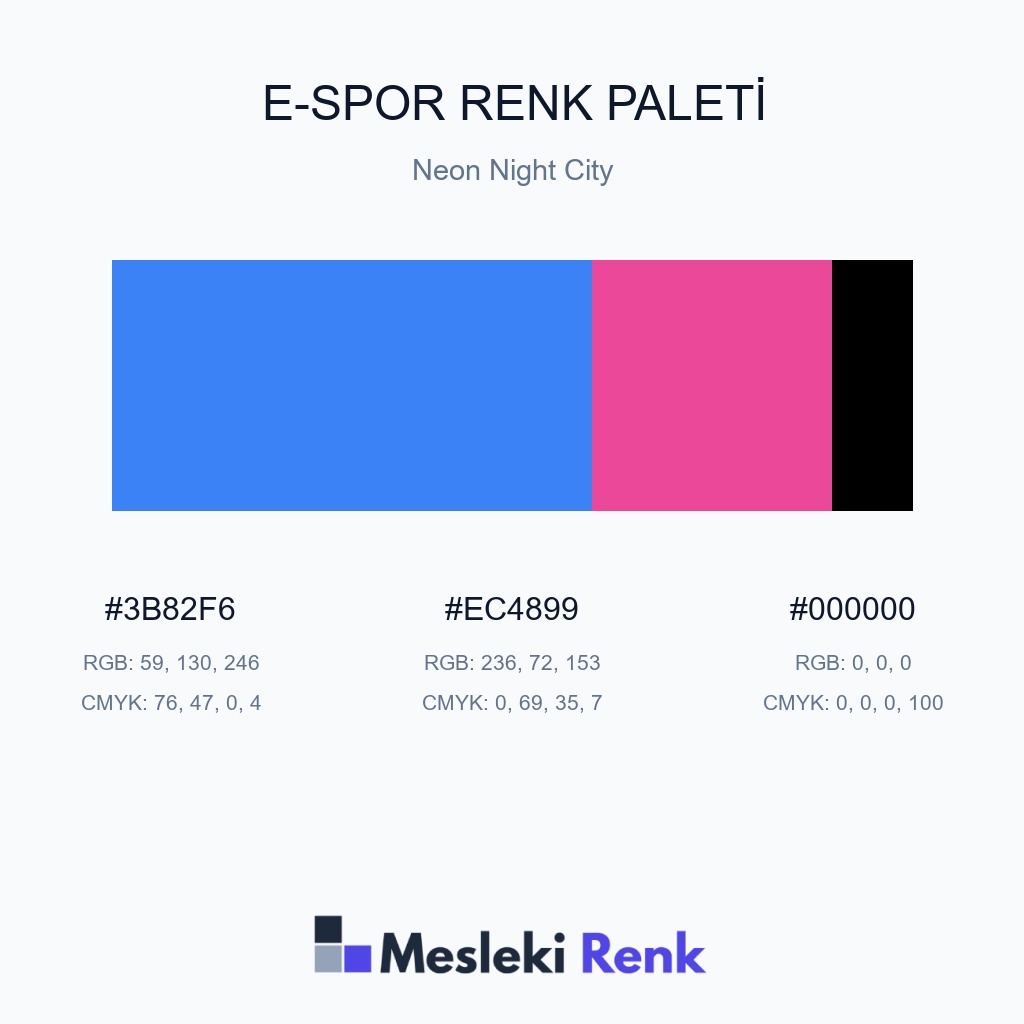 E-Spor Neon Night City Renk Paleti