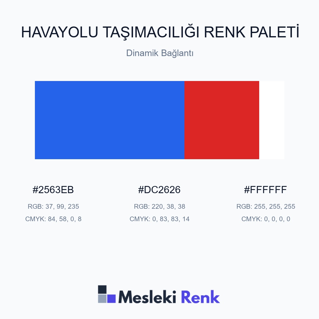 Havayolu Taşımacılığı Dinamik Bağlantı Renk Paleti