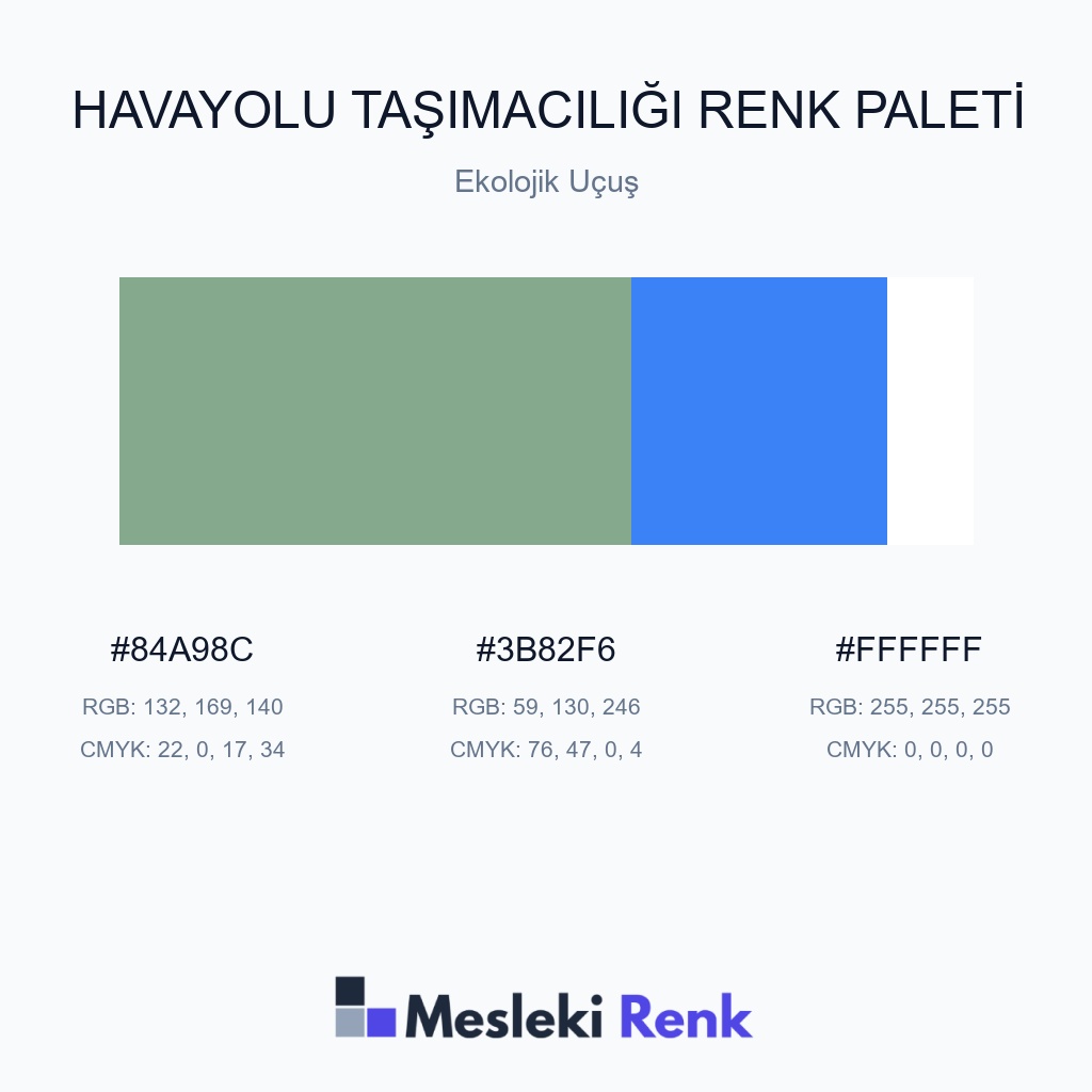 Havayolu Taşımacılığı Ekolojik Uçuş Renk Paleti
