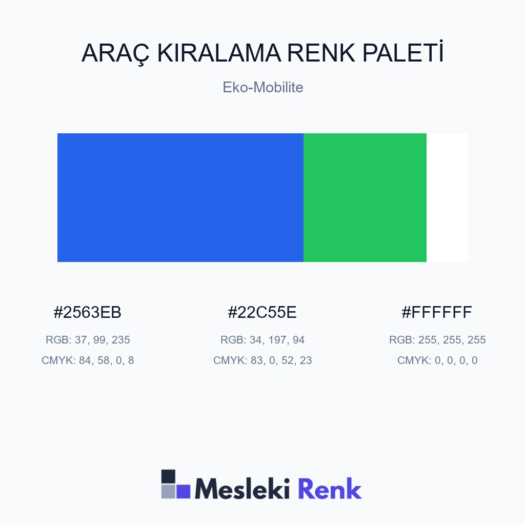 Araç Kiralama Eko-Mobilite Renk Paleti