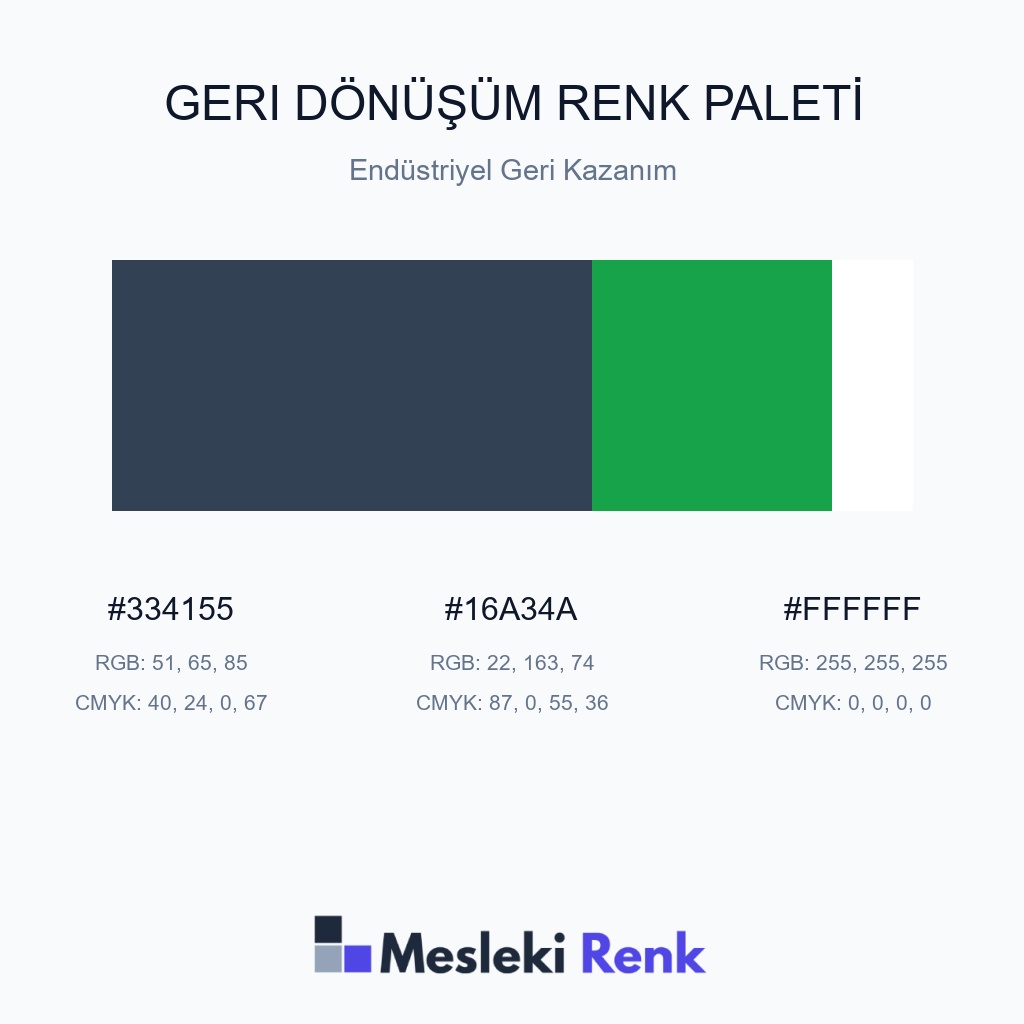 Geri Dönüşüm Endüstriyel Geri Kazanım Renk Paleti