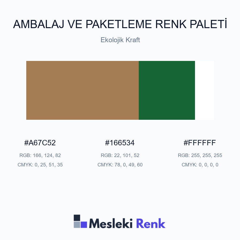 Ambalaj ve Paketleme Ekolojik Kraft Renk Paleti