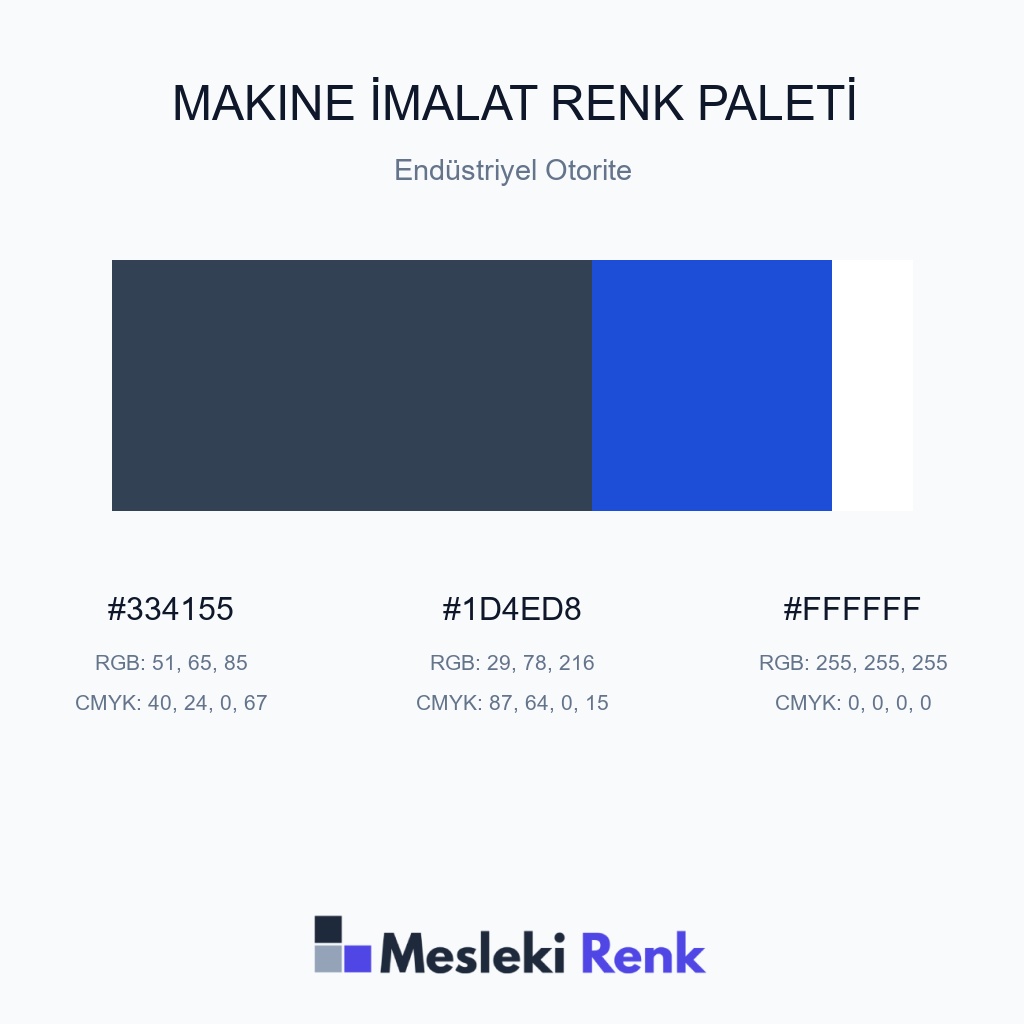 Makine İmalat Endüstriyel Otorite Renk Paleti
