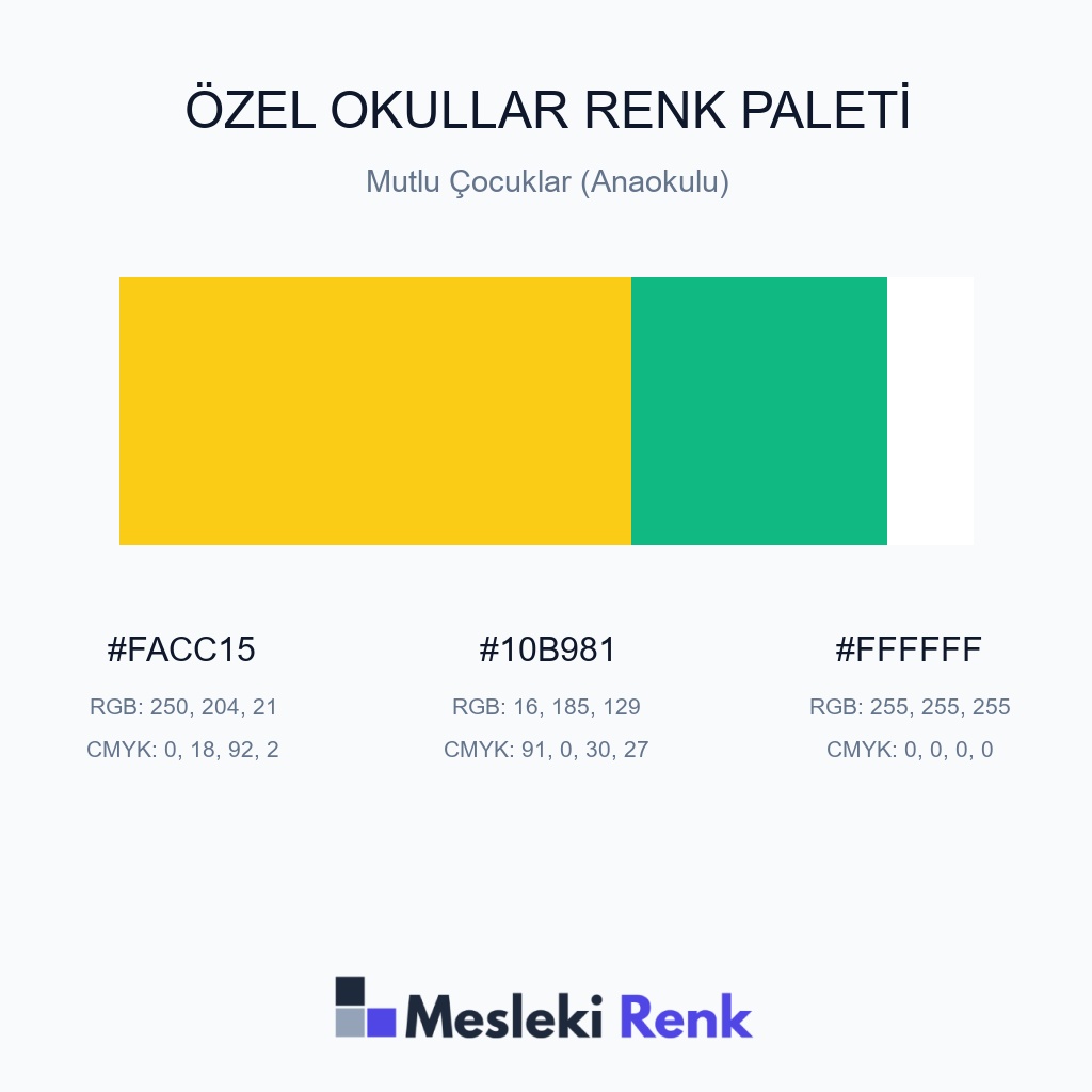 Özel Okullar Mutlu Çocuklar (Anaokulu) Renk Paleti