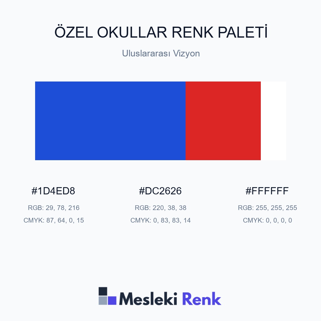 Özel Okullar Uluslararası Vizyon Renk Paleti