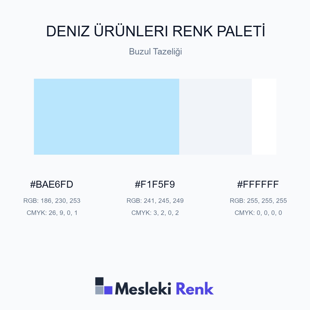 Deniz Ürünleri Buzul Tazeliği Renk Paleti