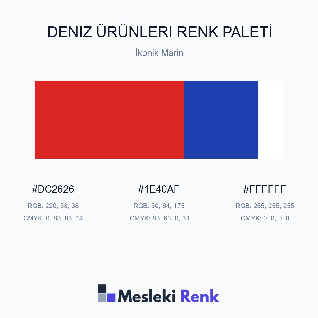 Deniz Ürünleri İkonik Marin Renk Paleti