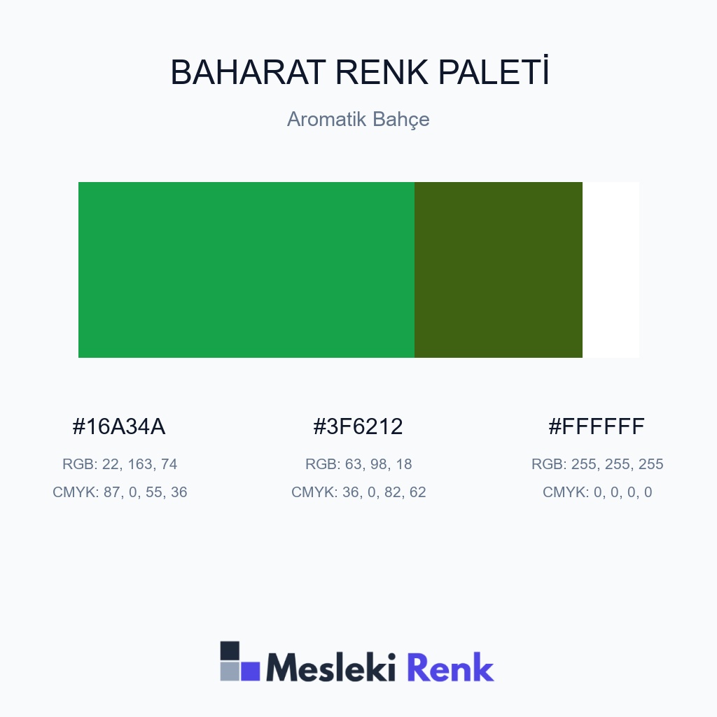 Baharat Aromatik Bahçe Renk Paleti