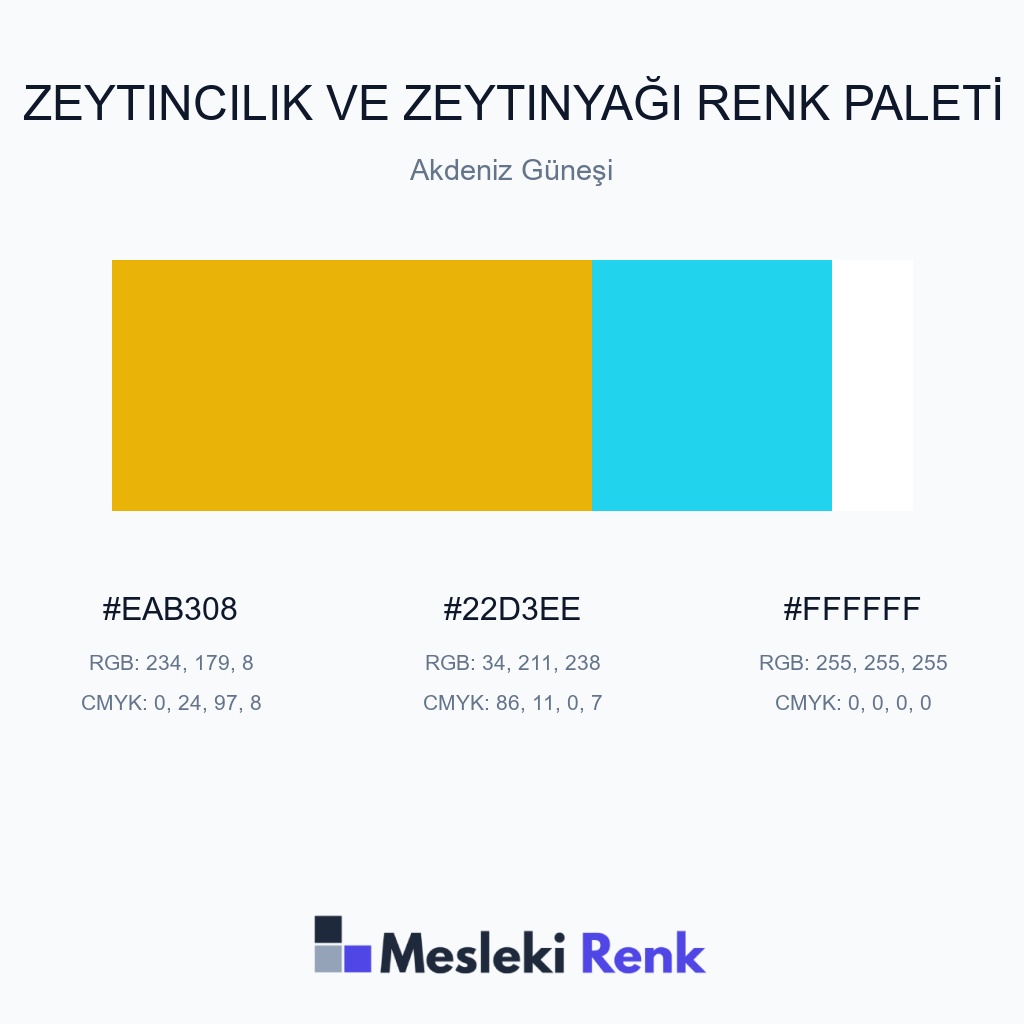 Zeytincilik ve Zeytinyağı Akdeniz Güneşi Renk Paleti