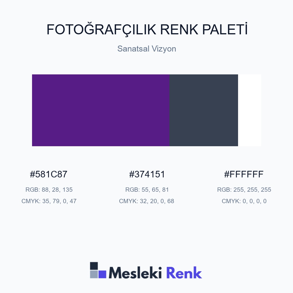 Fotoğrafçılık Sanatsal Vizyon Renk Paleti