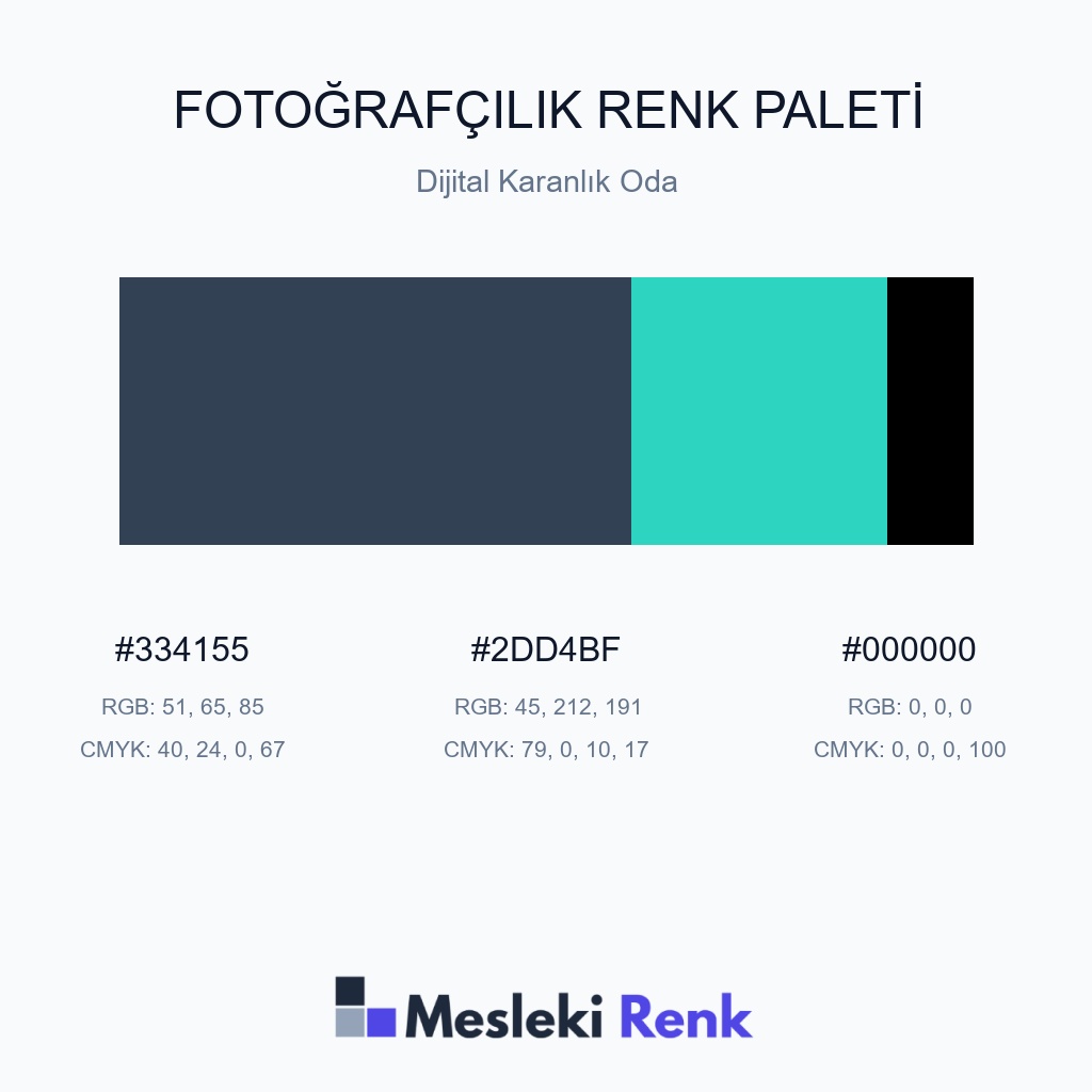 Fotoğrafçılık Dijital Karanlık Oda Renk Paleti