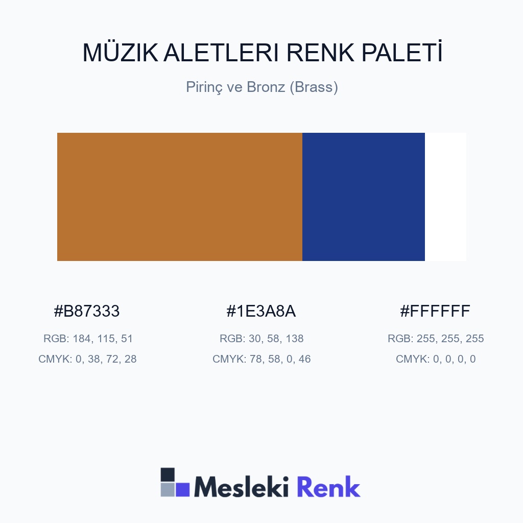 Müzik Aletleri Pirinç ve Bronz (Brass) Renk Paleti