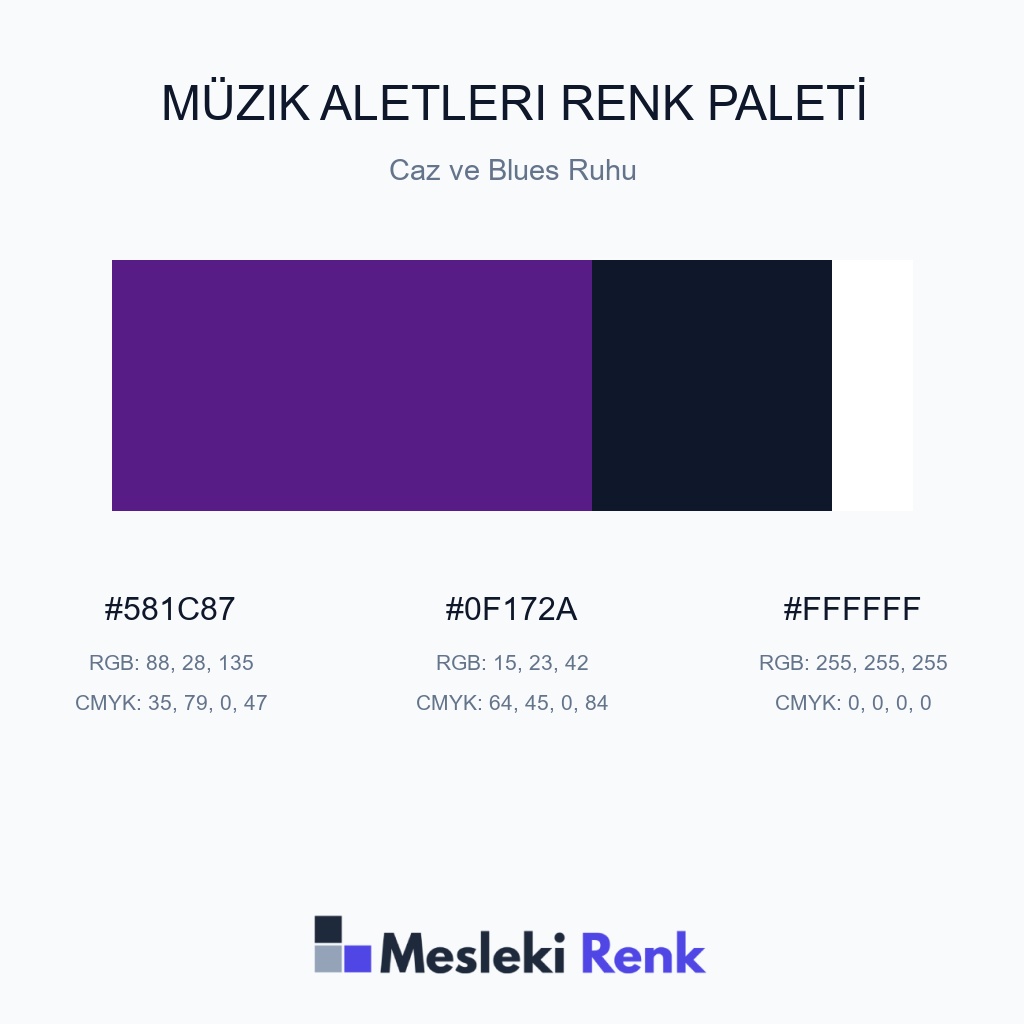 Müzik Aletleri Caz ve Blues Ruhu Renk Paleti