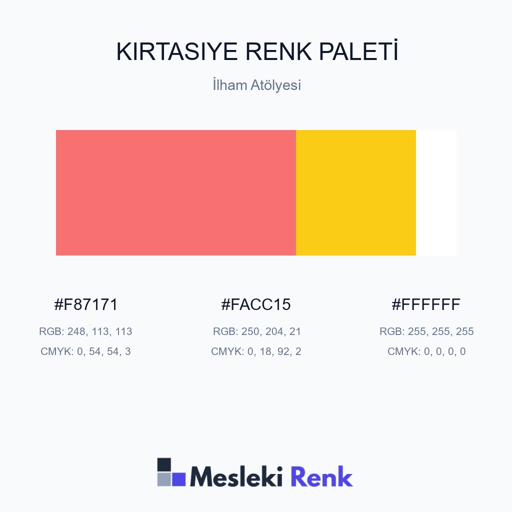 Kırtasiye İlham Atölyesi Renk Paleti