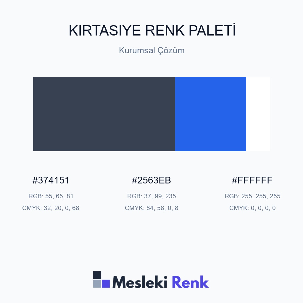 Kırtasiye Kurumsal Çözüm Renk Paleti