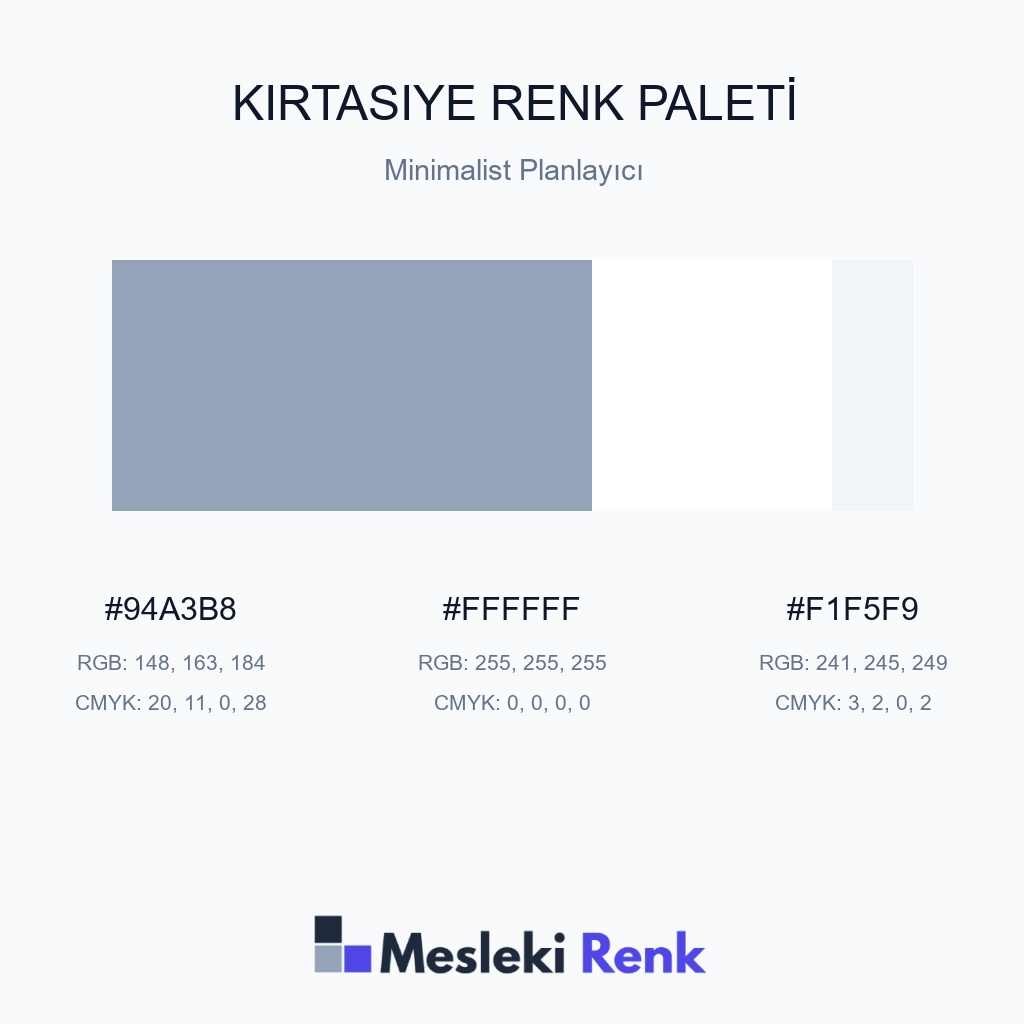 Kırtasiye Minimalist Planlayıcı Renk Paleti