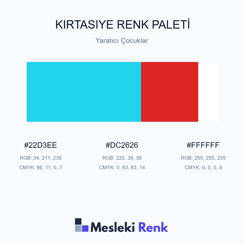 Kırtasiye Yaratıcı Çocuklar Renk Paleti